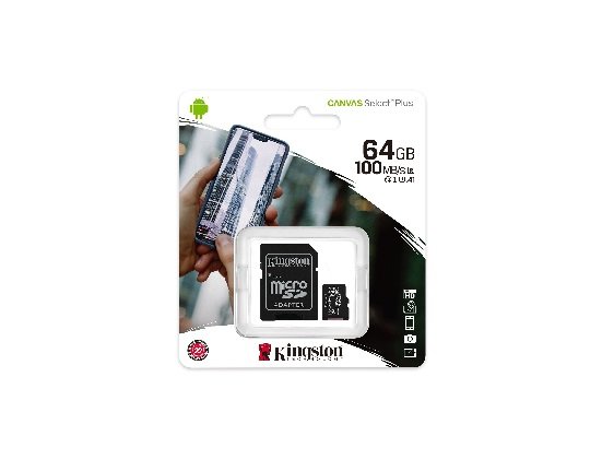 Memorije kartice KINGSTON SDCS2/128GB/microSDXC/128GB/Class10 U1/100MB/s-10MB/s+adapter - Slika 1